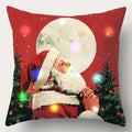 Ljojo LED Christmas Pillowcase with Santa Claus Snowman Reindeer Pattern