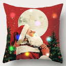 Ljojo LED Christmas Pillowcase with Santa Claus Snowman Reindeer Pattern