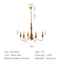 American Retro Candle Lamp French Living Room Chandelier Ljojo Lighting Fixtures