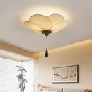 Ljojo Wabi-Sabi Retro Flowers Fabric Ceiling Lamp for Home Decor Bedroom Lighting