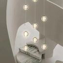 Modern Crystal Ball Fishbone Pendant LED Chandelier for Luxury Home Decor by Ljojo