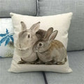 Easter Bunny Eggs Printed Pillow Covers 45x45cm - Ljojo Easter Decorations