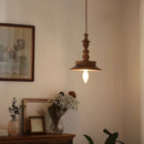 Ljojo Japanese Retro Pendant Light Solid Wood Chandelier for Dining Room Study Lamp