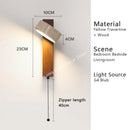 Ljojo Wabi Sabi Yellow Travertine Wall Lamp LED Rotable Wood Stone Lights