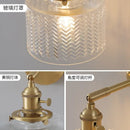 Green Glass Modern Wall Lamp Sconce with LED Light - Ljojo