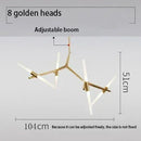 Nordic Minimalist Crystal Chandelier LED Pendant Light for Dinning Living Room by Ljojo