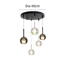 Nordic Glass Bubble LED Pendant Lights Chandeliers for Living Room by Ljojo