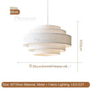 Nordic Minimalist Fabric Pendant Light Chandelier for Home Decor by Ljojo