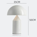 Ljojo Italian Designer Mushroom Table Lamp Led Desk Light White Glass Modern Home Decor