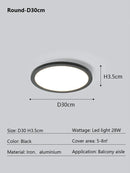 Ljojo LED Ceiling Light: Remote Control, Large Luminous Surface, Bedroom Lamp