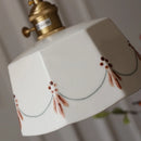 Ljojo Luxury Ceramic LED Pendant Lamp in Antique Brass Iron Finish
