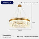 Gold Crystal Chandelier Pendant Light for Elegant Home Decor by Ljojo