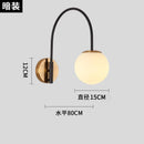 Ljojo Luxury Gold/Black Fishing Wall Lamp LED | Industrial Semicircular Wall Mounted Lighting