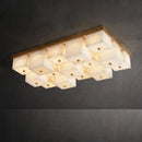 Ljojo Marble Alabaster Ceiling Lamp: Modern, Simple, All-Copper for Living Room, Bedroom, Study, Dining Room