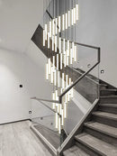 LED Long Line Chandelier Modern Staircase Lamp for Home Decoration by Ljojo