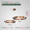 Nordic Designer Pendant Light: Round LED Chandelier for Dining Room by Ljojo