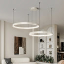 Ljojo Luxury Electroplated Circular Hall Light: Modern, Simple, Atmospheric Pendant