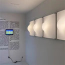 Ljojo White Raindrop LED Wall Lamp for Bedroom - Modern Square Background Light