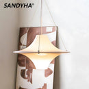 Ljojo Modern Nordic White Cream Acrylic LED Pendant Lights Elegant Unique Design