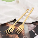 Ljojo 32-Piece Gold Stainless Steel Cutlery Set - Western Kitchen Flatware