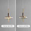 Ljojo Modern LED Brass Walnut Chandelier | Stylish Pendant Lamp for Restaurant Living Room