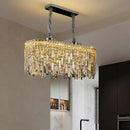 Gold Starry Crystal Chandelier for Villa Attic Bedroom - Ljojo Luxe Hanging Lamp