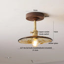 Ljojo LED Glass Ceiling Lamp Modern Yellow Lighting for Home Restaurant Hallway