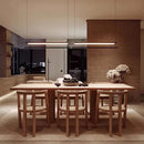 Ljojo Modern Acrylic LED Pendant Light for Dining Room | Long Strip Chandelier with Minimalist Design