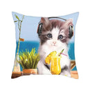 Cat Pattern Cushion Cover 45x45cm - Ideal Sofa & Home Decor Gift by Ljojo
