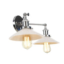 Ljojo 2-Light LED Wall Sconce with Pull Chain Switch for Coffee Bar, Bedroom, Bathroom