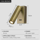 Ljojo LED Wall Lamp Rotating Reading Light for Bedroom Hotel Living Room