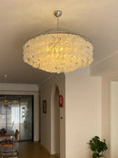 Ljojo Shell Chandelier Pendant Lamp for Living Dining Bedroom - Elegant Boho Hanging Light