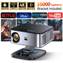 Ljojo™ 4K UHD Projector 35000 Lumens Android WiFi 6 BT5.2 64G Native1080P Theatre