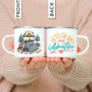 Enamel Mountain Mug with Handle by Ljojo. Best Camping Gift for Outdoor Lovers