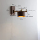 Ljojo LED Walnut Ash Wood Wall Sconce with Pull Chain Switch