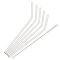 Ljojo Metal Drinking Straws Set - Eco-friendly Stainless Steel, 6pcs Bent Reusable Straw Kit