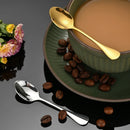 Ljojo Mini Gold Spoon Set for Coffee, Dessert, Tea - 6Pcs Stainless Steel Kitchen Accessories