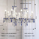 K9 Crystal Chandelier Pendant Light - Elegant White E14 LED Luxury Home Decor by Ljojo