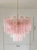 Art Deco Stained Glass Chandelier Luxury Pendant Light for Kitchen Dining Room by Ljojo