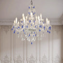 Ljojo French Blue Romantic Crystal Chandeliers - Luxury Glass Living Room Lighting