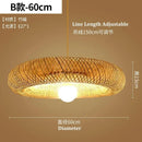 Bamboo Hand Weaving Pendant Light 40 80cm LED Chandelier Fixture for Home Bedroom Decor by Ljojo