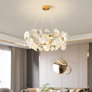 Ljojo Luxury Lotus Leaf Chandelier: Elegant Lighting for Home, Hotel, and Dining Area