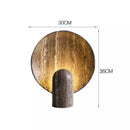 Ljojo Luxury Dark Travertine Resin Table Lamp - LED Modern Minimalist Home Decor