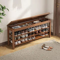 Ljojo™ Wooden Shoe Rack Bench: 3-Tier, Mid-Century Modern Design, 550lbs Capacity