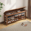 Ljojo™ Wooden Shoe Rack Bench: 3-Tier, Mid-Century Modern Design, 550lbs Capacity
