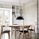 Ljojo Minimalist Metal Pendant Light Designer Dining Room Bedroom Office Table Lamp Black White