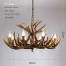 Medieval Wood Branch LED Pendant Chandelier - Stylish Hand-Knitted Design for Home Decor