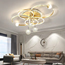 Ljojo Modern Luxury Black Chandelier Ring Light Fixture for Living Room Dining Bedroom