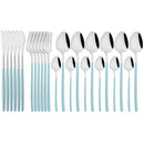 Gold Stainless Steel Cutlery Set by Ljojo - 24Pcs Western Tableware Flatware