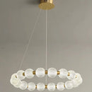 LED Nordic Style Ball Chandelier Cream Luxury Pendant Light Fixture by Ljojo
